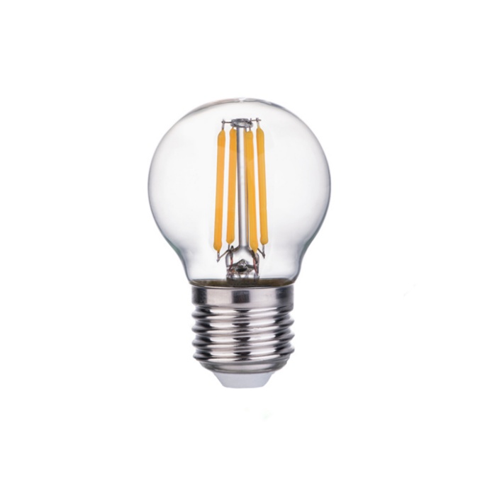 6W E27 LED Filament Golf Bulb 2700K Warm White DALI Dimmable High CRI Ra95+ R9>80 160lm/W EPREL 2027 CE UKCA EPC EU Ecodesign Smart Light Works with Apple HomeKit Alexa Google Home Samsung SmartThings Hive Philips Hue